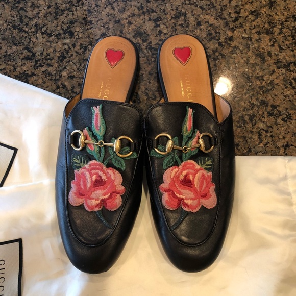 gucci rose slippers